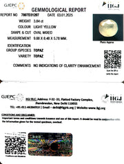 3.84/CT Natural Ceylonese Pukhraj with Govt Lab Certificate-6771